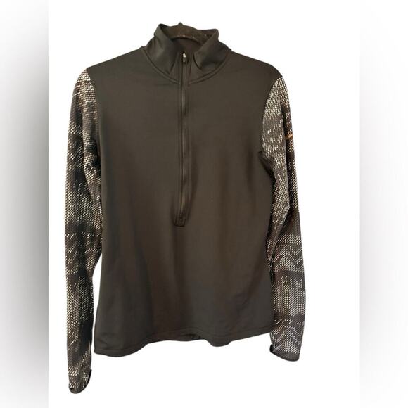 Nike Pro 1/2 Hyperwarm Camiseta Nordic Pullover Dri Fit Black Thumb Holes - Picture 1 of 5